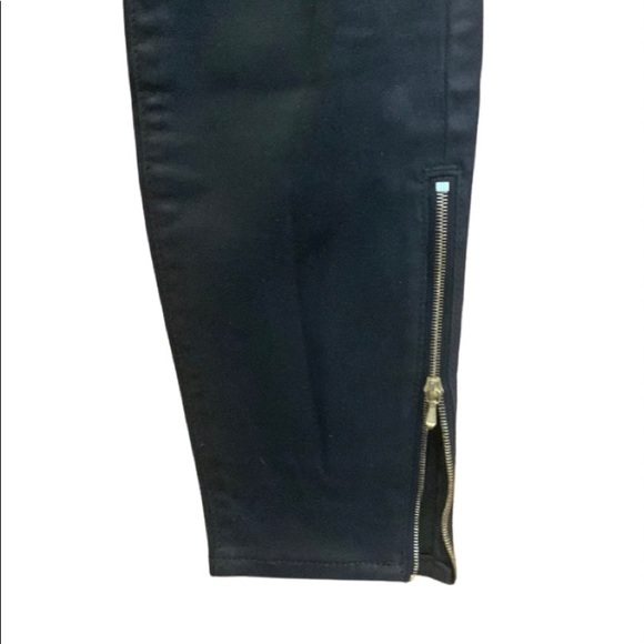 7 for all mankind black coated stretch jeans with zipper detail at ankle… - Picture 5 of 7